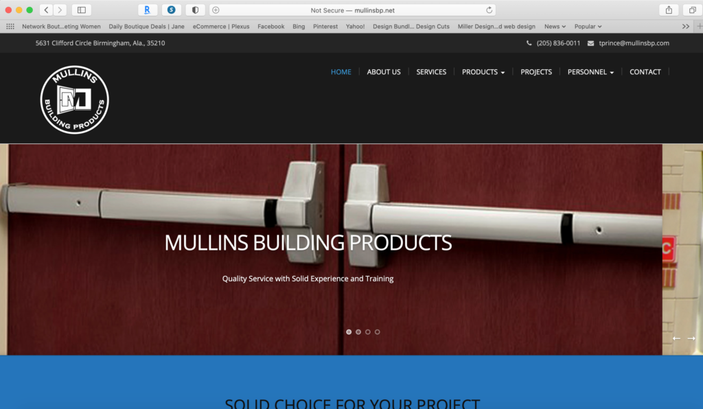 Mullins Building Products Website
